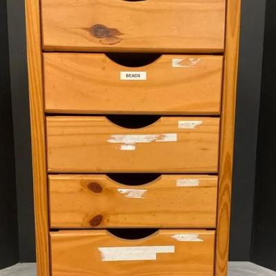 Small Wooden 6 Drawer Storage Unit 