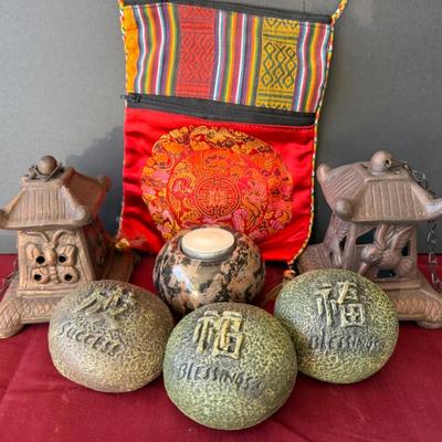 Collection of “Ra Enterprises” Candles w/ Beautiful Taro Card Bag