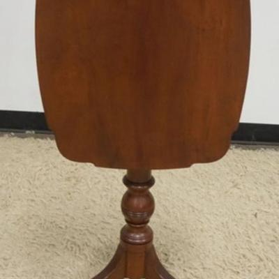 1220	ANTIQUE WALNUT TILT TOP CANDLE STAND, APPROXIMATELY 18 IN X 21 IN X 29 IN H
