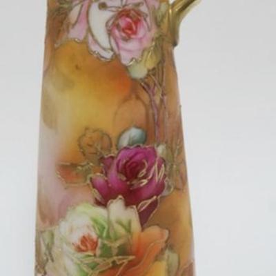 1100	HAND PAINTED MORIAGE EWER, APPROXIMATELY 11 1/2 IN H
