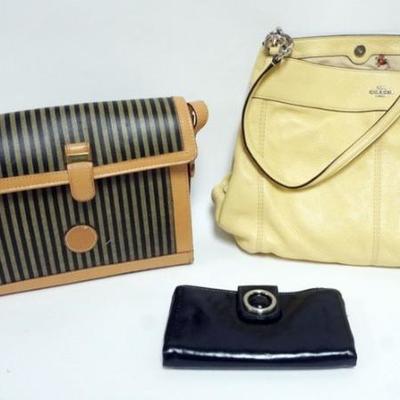 1145	COACH PURSE WITH MATCHING WALLET, FENDI BAG AND POPPIE JONES WALLET
