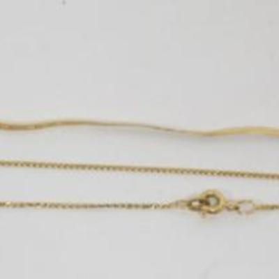 1155	2 14K GOLD LADIES BRACELETS, APPROXIMATELY 7 1/2 IN L 1.41 DWT
