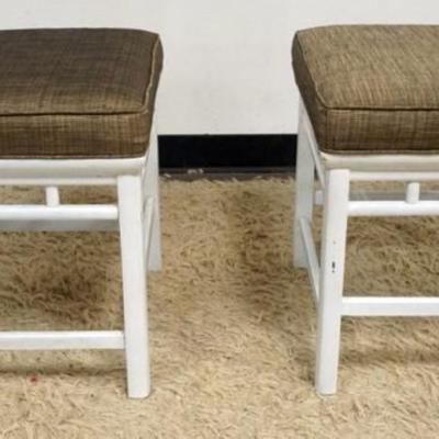 1209	PAIR OF UPHOLSTERED STOOLS, EACH APPROXIMATELY 20 IN SQ X 20 IN H

