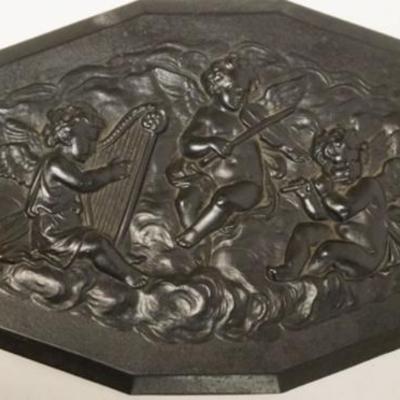 1121	EMBOSSED COMPOSITE PANEL WITH NEO CLASSICAL IMAGES, APPROXIMATELY 7 IN X 13 1/2 IN
