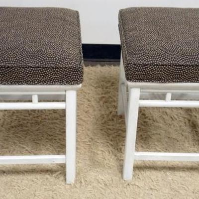 1208	PAIR OF UPHOLSTERED STOOLS, EACH APPROXIMATELY 20 IN SQ X 20 IN H
