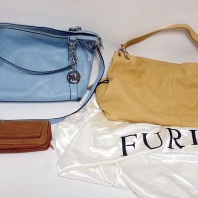 1143	MICHAEL KORS PURSE WITH MATCHING WALLET, FURLA BAG AND BROWN WALLET, BOTH BAGS WITH DUST COVERS
