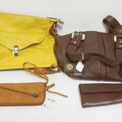 1144	MICHAEL KORS BAG WITH MATCHING WALLET, VALENTINA BAG INTERIOR RIPPED AT SEAM AND NEW WITH TAGS WALLET
