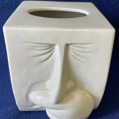 Fitz and Floyd 1980s Sneezer’s Tissue Box Cover 