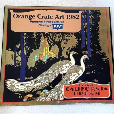 Orange Crate Art 1982 Art Deco Calendar Sunkist California Dream Brand 