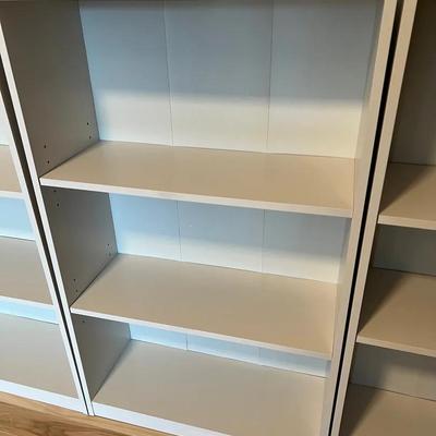 White Three-Shelf Bookcase #4