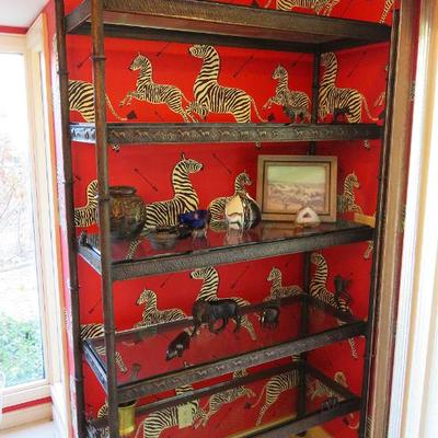 Tom Corbin custom bronze safari etagere