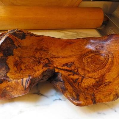 Gorgeous carved olive wood tray