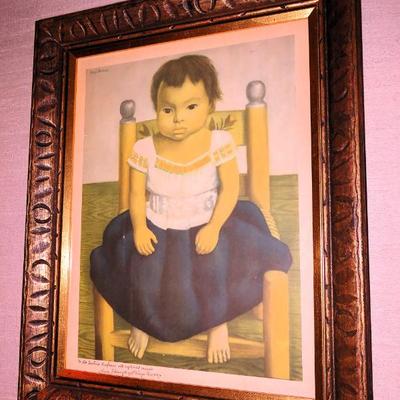 Diego Rivera 1938 signed "Modesta Sitting In Chair"