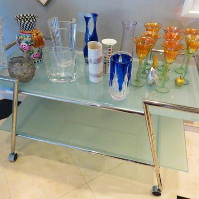 Brueton bar cart
