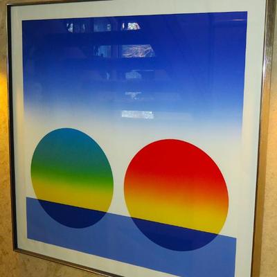 Herbert Bayer "Two Sinking Spheres" artist proof