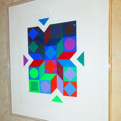 Victor Vasarely "Geometrics" signed