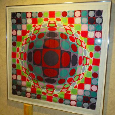 Victor Vasarely optic silk scarf for Nieman Marcus