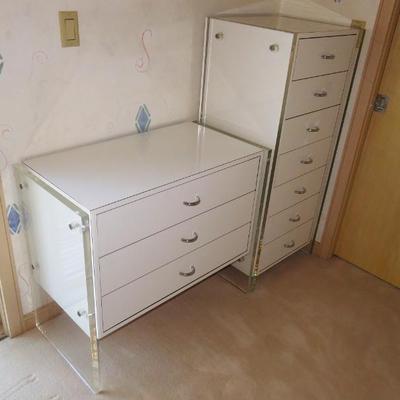 Lucite edge dressers