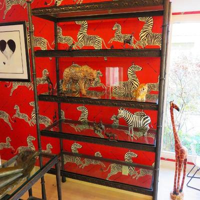 Tom Corbin custom bronze safari etagere