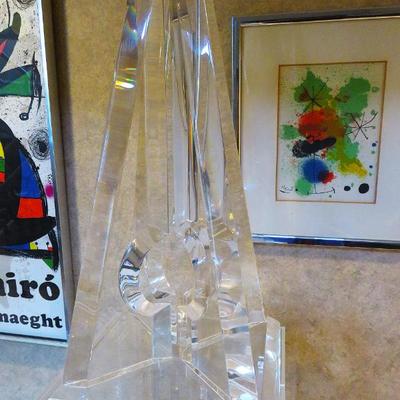 Hivo Van Teal acrylic pyramid sculpture