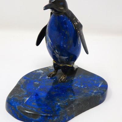 Lapus Lazuli & sterling penguin