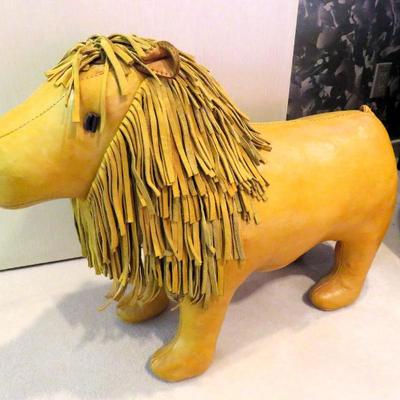 Dimitri Omersa Leather Lion foot stool