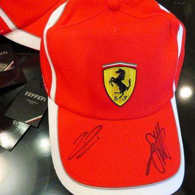 Kim Raikkonen & Sebastian Vettel signed cap