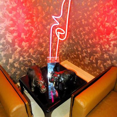 Tabletop neon sculpture