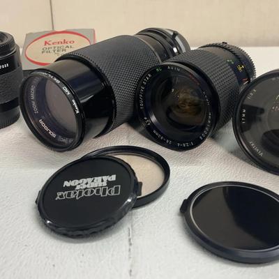 Nikon TC-201 2X Teleconverter, Soligor Macro Lenses, Vivitar Wide Angle - 4 Lenses