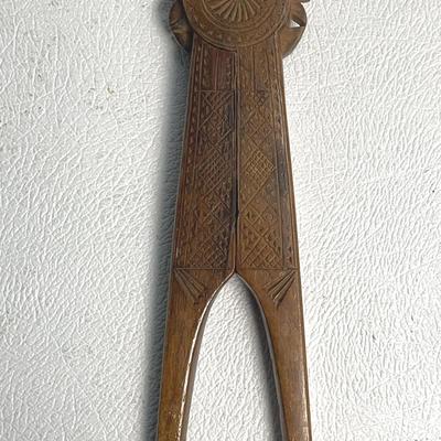 MidCentury Scandinavian Handcarved Wood Nutcracker