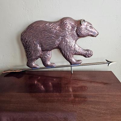 Copper Bear Weathervane Figure – Rustic Cabin Lodge Decor Arrow Directional Topper