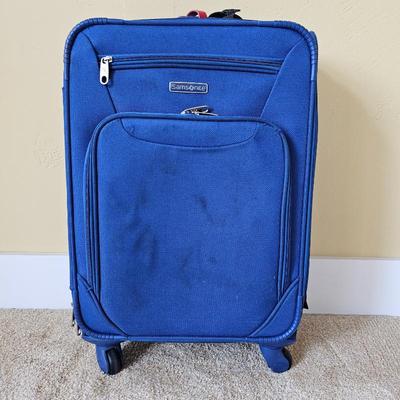 Samsonite Spinner 20” Carry-On Luggage – 4-Wheel Lightweight Blue Suitcase