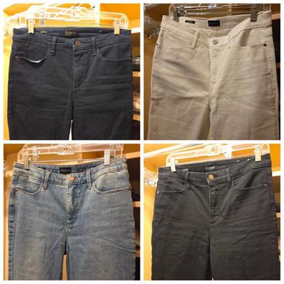 Lot of 4 Talbots Women’s Size 6 Jeggings and Crop Leggings – Denim, Black, White – Clothing Bundle