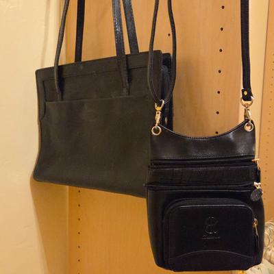 Maxwell Scott Italian Leather Tote Bag & Bellerose Black Leather Crossbody Bag