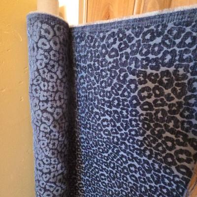 Upholstery Fabric Bolt – Blue Leopard Jacquard – Home Décor Sewing Material