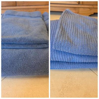 Selection of Restoration Hardware Blue Towels - Bathroom Linens