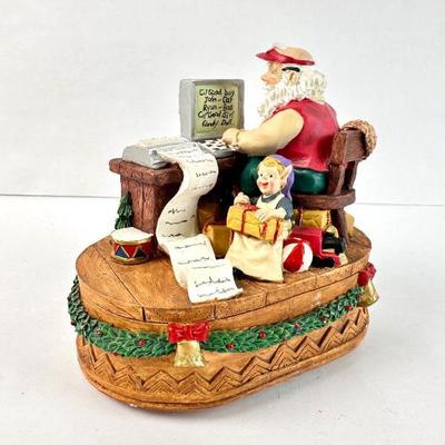Lot #148 Santa Checking His List on the Computer Musical Figurine – Plays “Santa Claus Is Coming to Town”