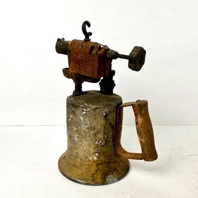 Lot #123 Antique Gasoline Blow Torch – Heavy Patina Rustic Industrial Decor