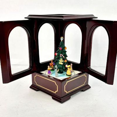 Lot #129 Mr Christmas Tower Music Box Tree with Original Box - Works!