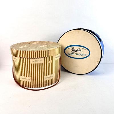 Lot #126 Vintage Hat Box Pair – Mr. John “Demi-Chapeau” & I. Magnin & Co. Millinery Boxes