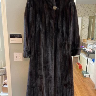 Vintage full length mink coat