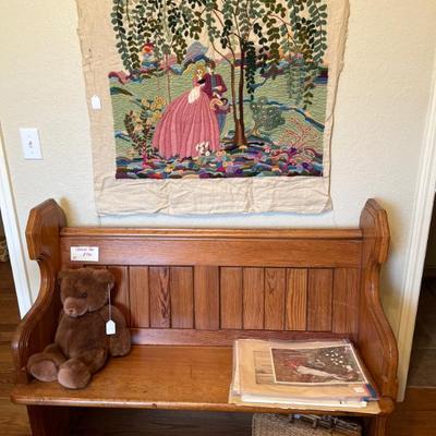 Antique church pew
