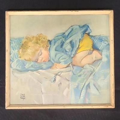Sleeping Angel By Maud Tousey Fangel - Sweet Print From The Past