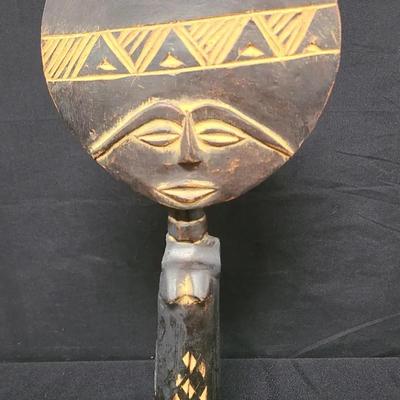 Hand Carved Akua'ba Fertility Doll From Akan, Ghana