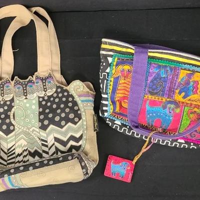 A Spectrum Of Style - Boldly Colored Laurel Burch Tote Duo