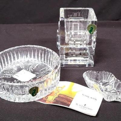 Wake Up A Room With Waterford - Tasteful Trio Of Crystal Pieces