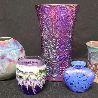 Glorious Glaze Craze Iridescent Art Vessels 