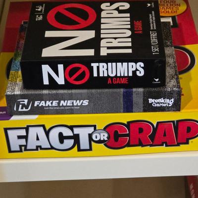 Party Games Lot – No Trumps, Fake News, Fact or Crap – Adult Humor Card & Trivia Games