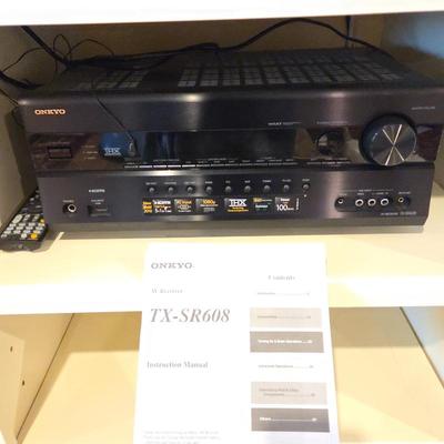 Onkyo TX-SR608 7.2-Channel THX Certified AV Receiver – HDMI Surround Sound + Manual & Remote