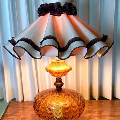 Amber Glass Lamp #1